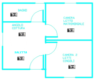 Pianta casa Stella &copy;Alghero Home Holidays